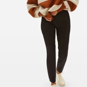 Everlane Black Side Zip Cotton Pants Size 00